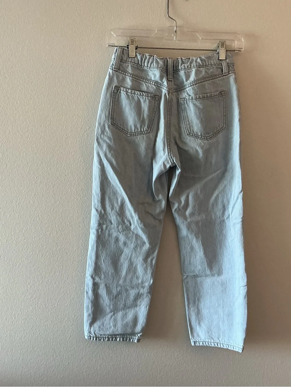 Old Navy Light Blue Boyfriend Jeans with Knee Rips
